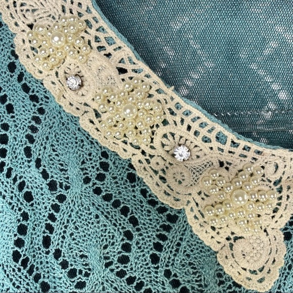 Crochet Knit Decorated Collar - Picture 4 of 10